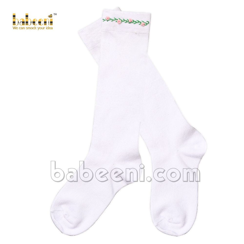 Hand embroidery baby socks - HS 18